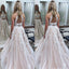 Newest two-pieces floor-length sleeveless high-neck evening gown, Dignified elegant Long Prom Dresses,PDY0283