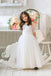White Long Sleeves  A-line Tulle & Lace Flower Girl Dress,Cheap Flower Girl Dresses,FGY0183
