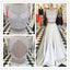 New Arrival Prom Dress,Sequin Two Pieces Beaded Satin Open Back Ball gowns,PDY0167