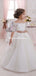 New Lovely Flower Girl Dresses For Weddings Off Shoulder Short Sleeve Ball Gown Formal Custom First Communion Dress Child Party Gowns,FGY0149