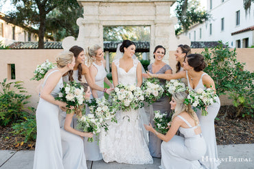 Mismatched Simple Dusty Blue Elastic Silk A-line Long Cheap Bridesmaid Dresses, BDS0078