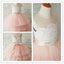 Unique Tulle & Satin Jewel Neckline Knee-length Ball Gown Flower Girl Dresses With Belt & Beadings, FGY0153