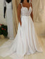 Two Straps Sweetheart Lace A-line Cheap Wedding Dresses Online, WDY0203