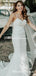 Spaghetti Strap Lace Mermaid BacklessLong Cheap Wedding Dresses, WDS0029