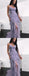 Spaghetti Hi-low Dusty Purple Prom Dresses, Unique Long Prom Dresses, BG0446