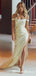 Off-The-Shoulder Yellow Mermaid Long Cheap Formal Evening Prom Dresses, PDS0070