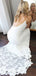 Gorgeous Straps V-neck White Lace Long Side Slit Wedding Dresses, Bridal Dress WDY0168