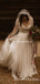 Newest Cap Sleeves A-line Beaded Tulle Gorgeous Long Cheap Wedding Dresses, TYP0097
