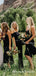 Mismatched Black Satin Long Bridesmaid Dresses, Cheap Bridesmaid Dresses, BDS0022