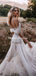 Off-The-Shoulder Tulle A-line Long Cheap Wedding Dresses, WDS0058