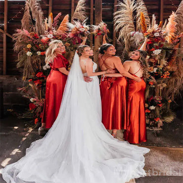 Mismatched Halter V-neck Elegant A-line Simple Pretty Long Bridesmaid Dresses,BDS0221