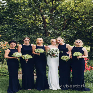Square Mermaid Elegant Simple Pretty Long Bridesmaid Dresses,BDS0222