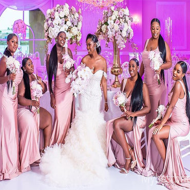 Sweetheart Spaghetti straps Mermaid Elegant Simple Pretty Long Bridesmaid Dresses, BDS0252