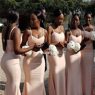 Mermaid Spaghetti straps Elegant Simple Pretty Long Bridesmaid Dresses,BDS0209