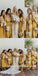 Spaghetti straps V-neck Ruffle A-line Elegant Simple Long Bridesmaid Dresses,BDS0196