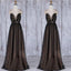 Chic Black Long Straps Tulle A Line  Lace Long Dress,Prom Dress,Evening Party Dress,PDY0372