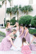 Mismatched Dusty Purple Chiffon A-line Long Cheap Bridesmaid Dresses, BDS0090