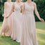 One Shoulder Chiffon Long Cheap Stunning Bridesmaid Dresses Online, WG273