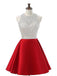Cheap Halter Heavily Beaded Cute Red Homecoming Dresses 2018,  BDY0181