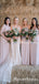 New Arrival Mismatched Pink Chiffon Long Cheap Wedding Party Dresses, Long Bridesmaid Dresses, BDS0007