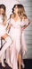 Charming Spaghetti Strap Pink Long Cheap Bridesmaid Dresses, BDS0124