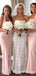Elegant Halter Pink Double FDY Mermaid Long Cheap Bridesmaid Dresses, BDS0052