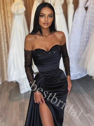 Sexy Sweetheart Side slit Sheath Prom Dresses,PDS0970