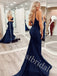 Elegant V-neck Sleeveless Mermaid Prom Dresses,PDS0992