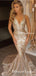 Deep V-Neck Mermaid Gold Beaded Prom Dress ,Cheap Prom Dresses,PDY0410