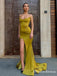 Charming Mermaid/Trumpet Prom Dress, V-neck High Split Long Formal Evening Gowns Prom Dresses, PDS0047