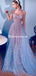 Gorgeous Strapless Applique Tulle A-line Long Prom Dresses, PDS0122