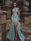 Sexy Pretty Strapless Split Mermaid Long Prom Dresses, PDS0132