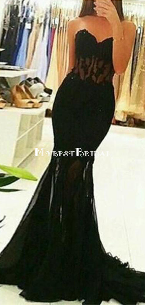 Fashion Sexy  Black Sweetheart Mermaid Party Dress,Custom Made Evening Dress, PDY0221