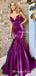 New Arrival Charming Elegant Spaghetti Strap Sleeveless Mermaid Long Cheap Evening Party Prom Dresses, PDS0004