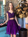 Sexy Two Pieces Cap Sleeves Cheap Short Homecoming Dresses Online, BDY0329