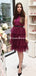 Charming Halter Purple Tulle Short Cheap Homecoming Dresses, HDS0037