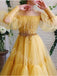 Elegant Off shoulder Sleeveless A-line Prom Dresses,PDS1013