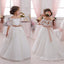 New Lovely Flower Girl Dresses For Weddings Off Shoulder Short Sleeve Ball Gown Formal Custom First Communion Dress Child Party Gowns,FGY0149