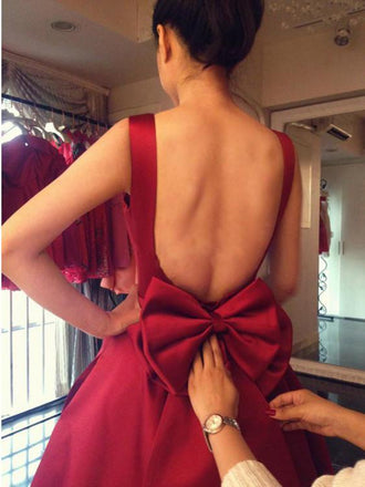 Sexy Backless Red Short Cheap Homecoming Dresses Online, BDY0353
