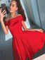 Simple Red Off Shoulder Cheap Short Homecoming Dresses 2018, BDY0327