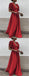 Deep V-neck Red Prom Dresses, A-line Prom Dresses, Cheap Prom Dresses, Prom Dresses, BG0410