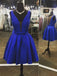 Inexpensive Cute V Neck Royal Blue Short Simple Homecoming Dresses 2018, BDY0188