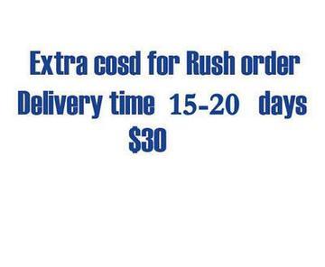 EXTRA COST OF RUSH ORDER, GET DRESS WITHIN 15-20 DAYS