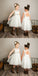 Tulle Open Back Beaded Lace White Flower Girl Dresses ,Cheap Flower Girl Dresses ,FGY0162