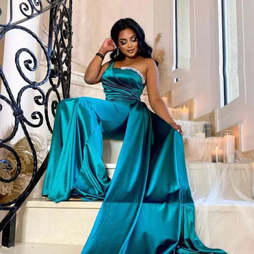Sexy Teal Mermaid One Shoulder Cheap Long Bridesmaid Dresses,BDS0179