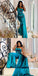 Sexy Teal Mermaid One Shoulder Cheap Long Bridesmaid Dresses,BDS0179