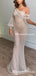 One Shoulder Long Sleeves New Arrival Sparkly Ivory Sequin Mermaid Long Cheap Evening Prom Dresses, TYP0132