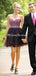 Sweetheart Black Organza Beaded A-line Short Homecoming Dresses, HDS0038