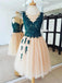 Teal Lace Applique Stunning Cheap Homecoming Dresses Online, BDY0356
