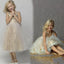 Cheap Gold Sequins Tulle Spaghetti Straps Little Girl Dresses ,Flower Girl Dresses ,FGY0179
